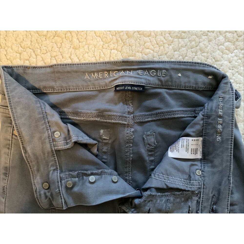 American Eagle, NE(X)T Level Stretch, Hi-rise Jegging, Gray, Size: 4 - Picture 4 of 7